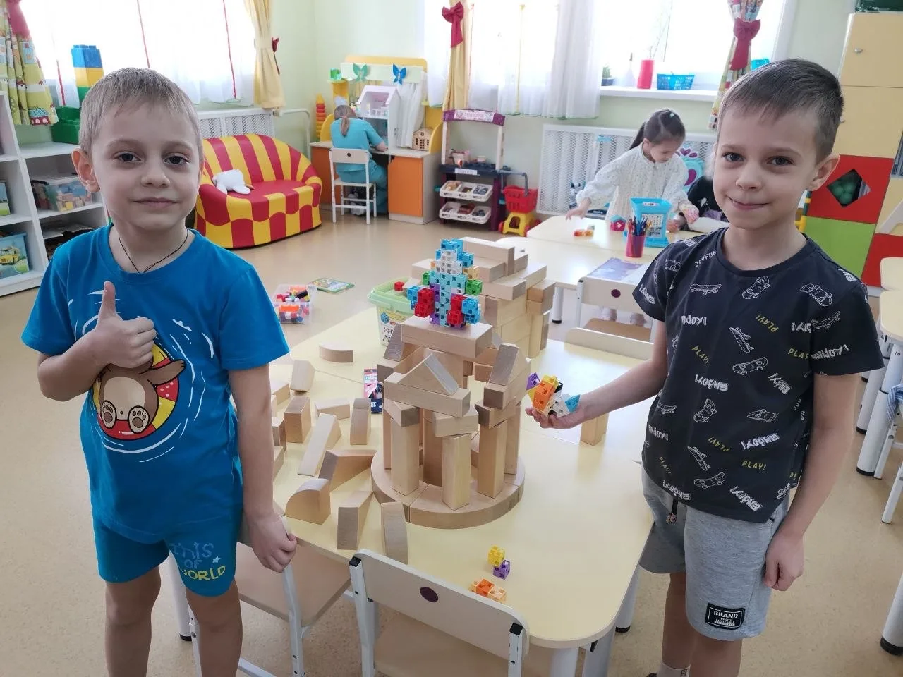 Детская фантазия безгранична и всего то нужно дать детям деревянный конструктор "Бабашк...