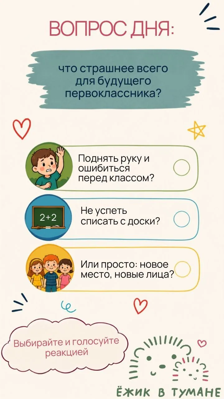 А вы знаете, что самое сложное для ребёнка в 1-м классе? 👆