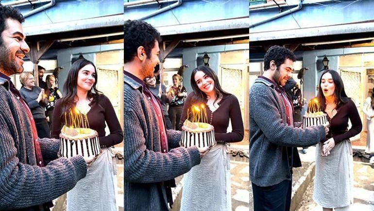 🎂 На съемочной площадке сериала "Достоинство" Альбюке Йильмаз поздравили с Днем Рождения!