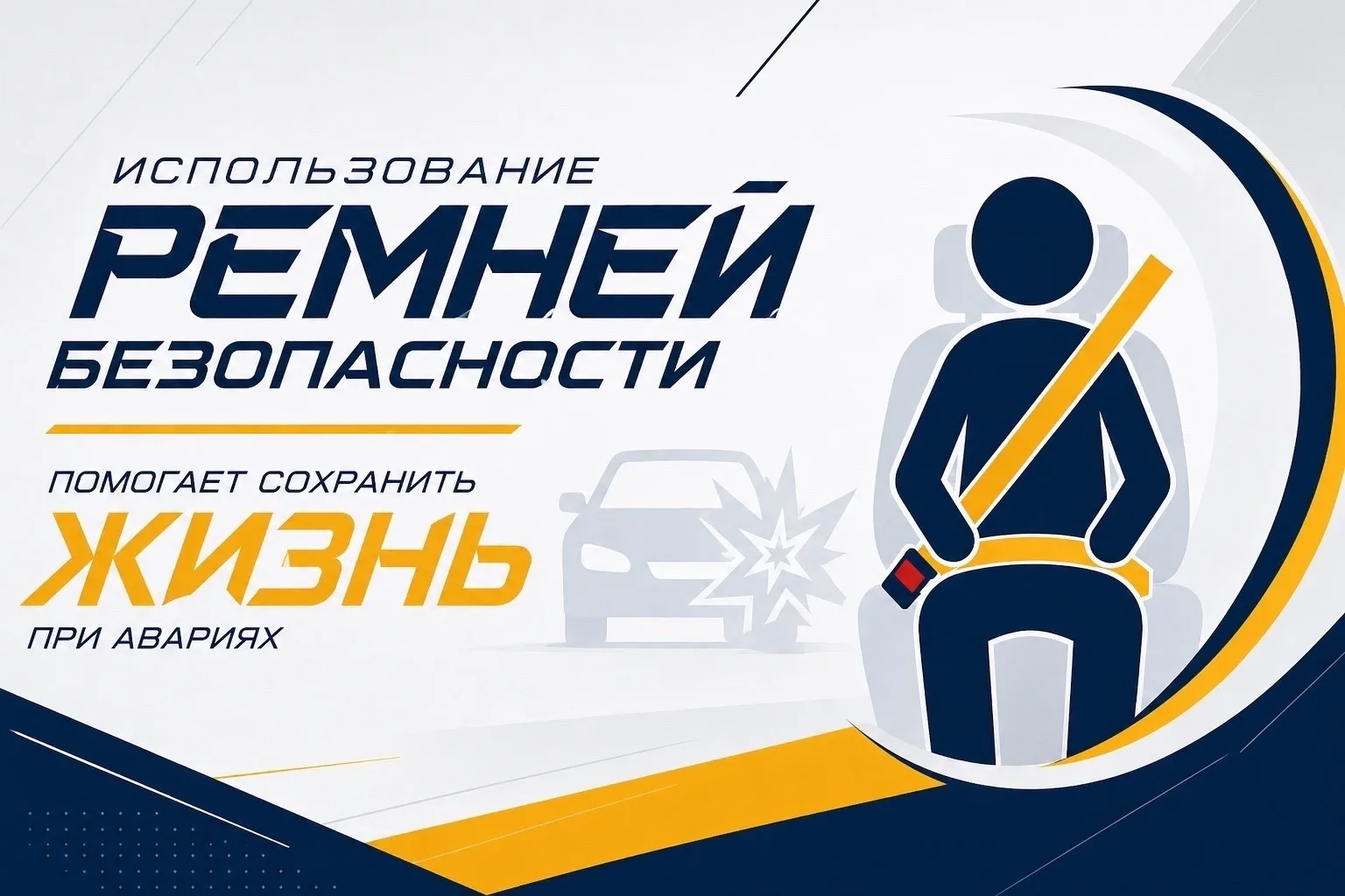 🚔👮🏻‍♂️Использование ремней безопасности помогает сохранить жизнь при авариях