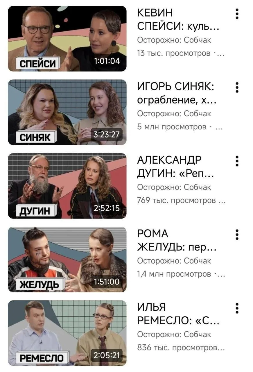 Если прочитать первые буквы с обложек в порядке выхода интервью, то получится: «РЖД СС».

Ксения пыт