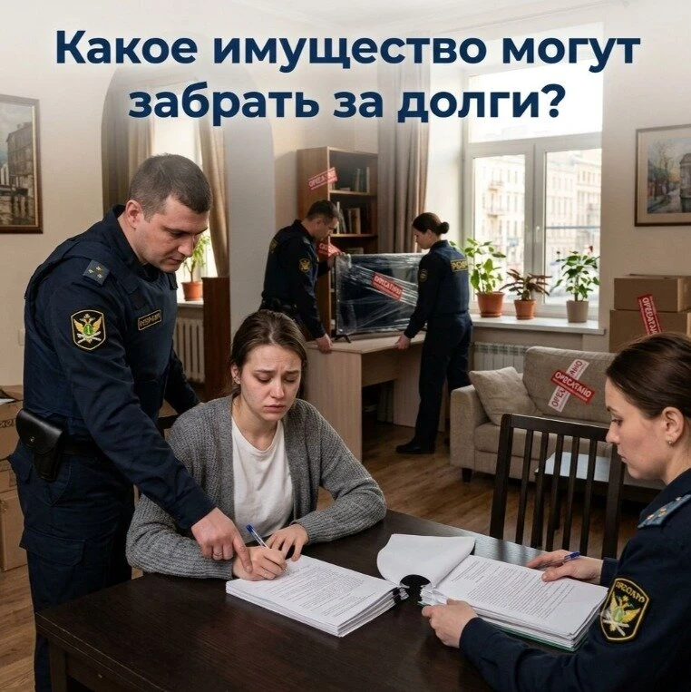 Какое имущество заберут за долги?