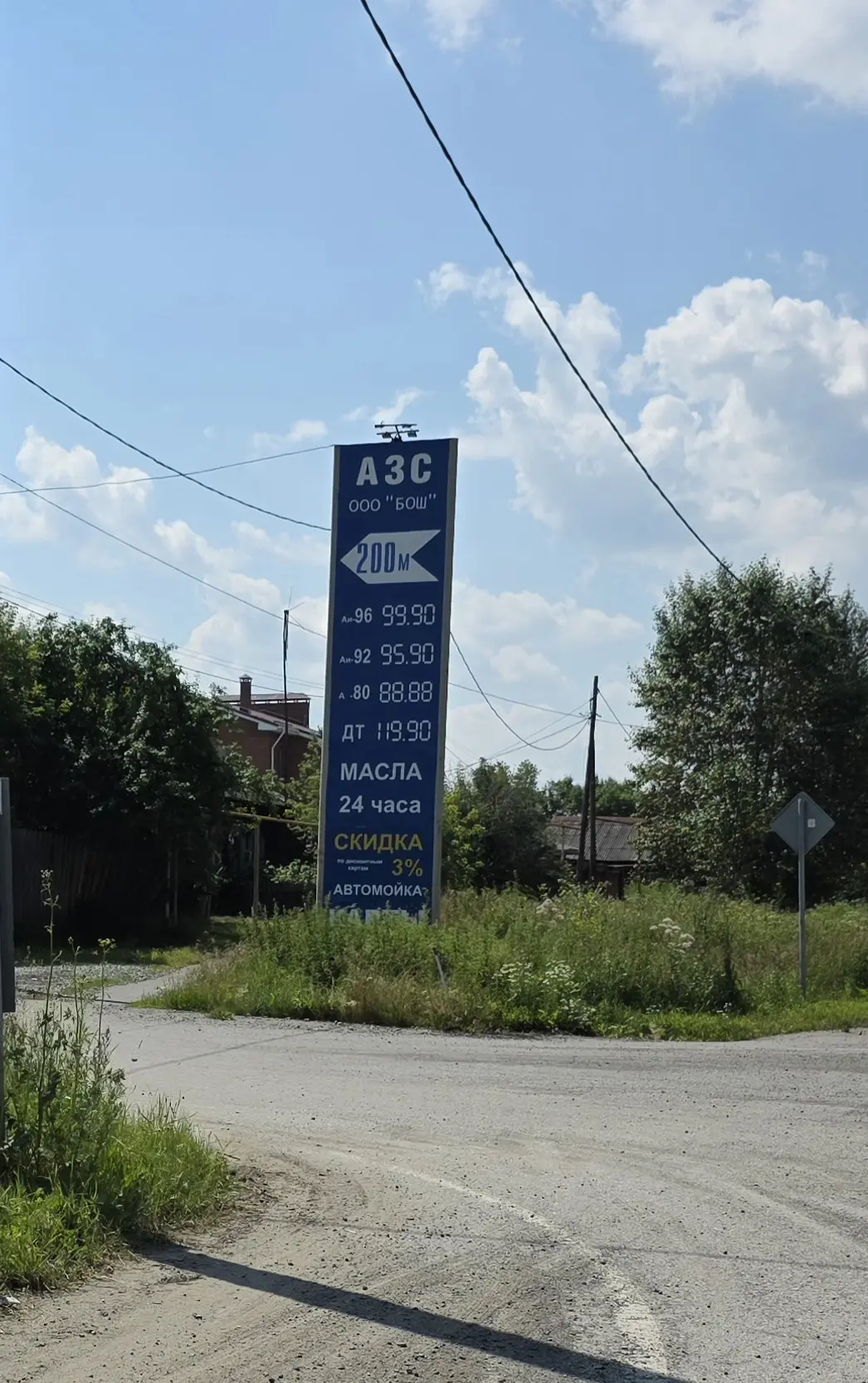 Цены на топливо в посёлке Белоярский