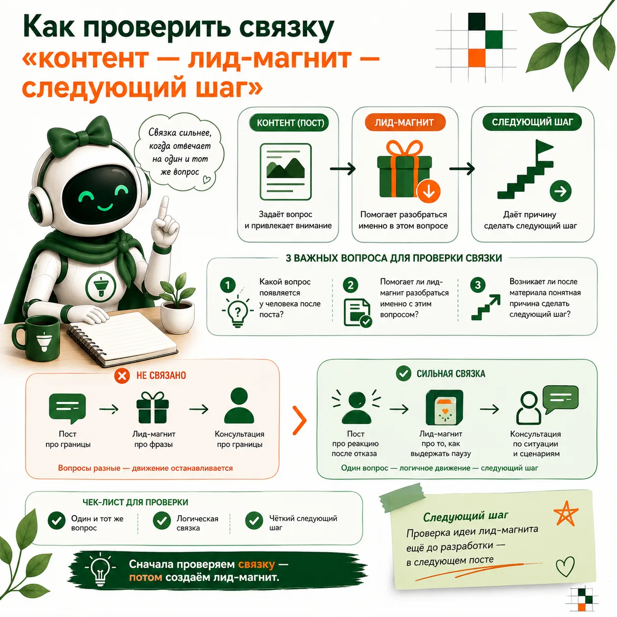 Как проверить связку «контент — лид-магнит — следующий шаг»