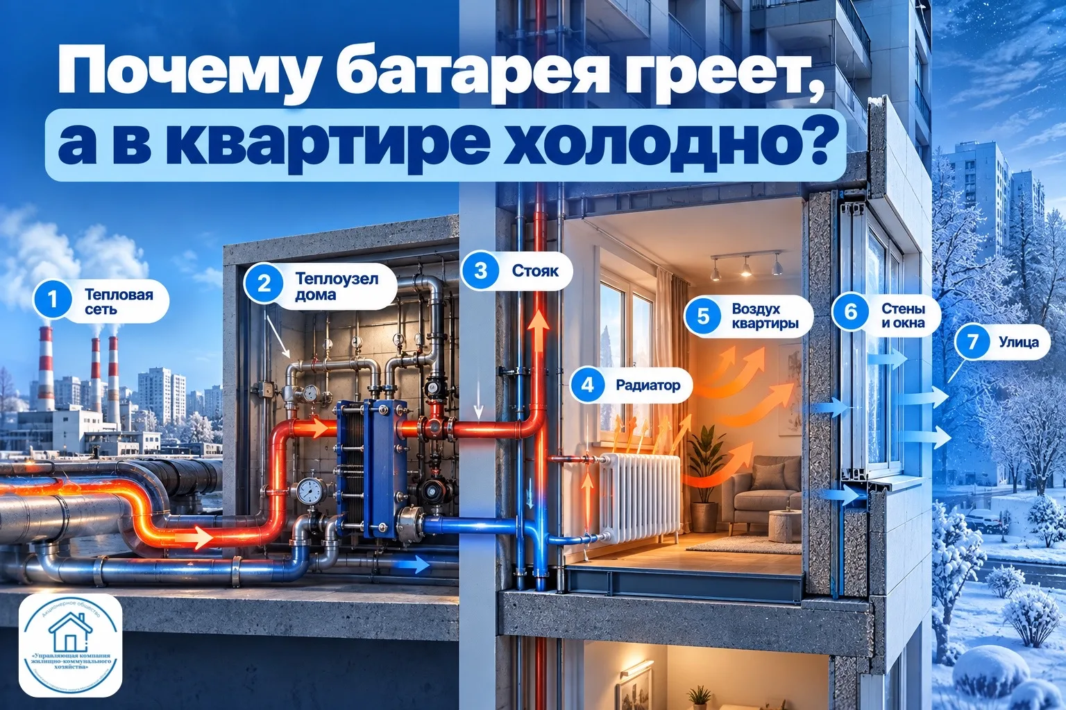Кажется нелогичным: радиатор горячий, отопление работает, а вы всё равно ходите по квар...