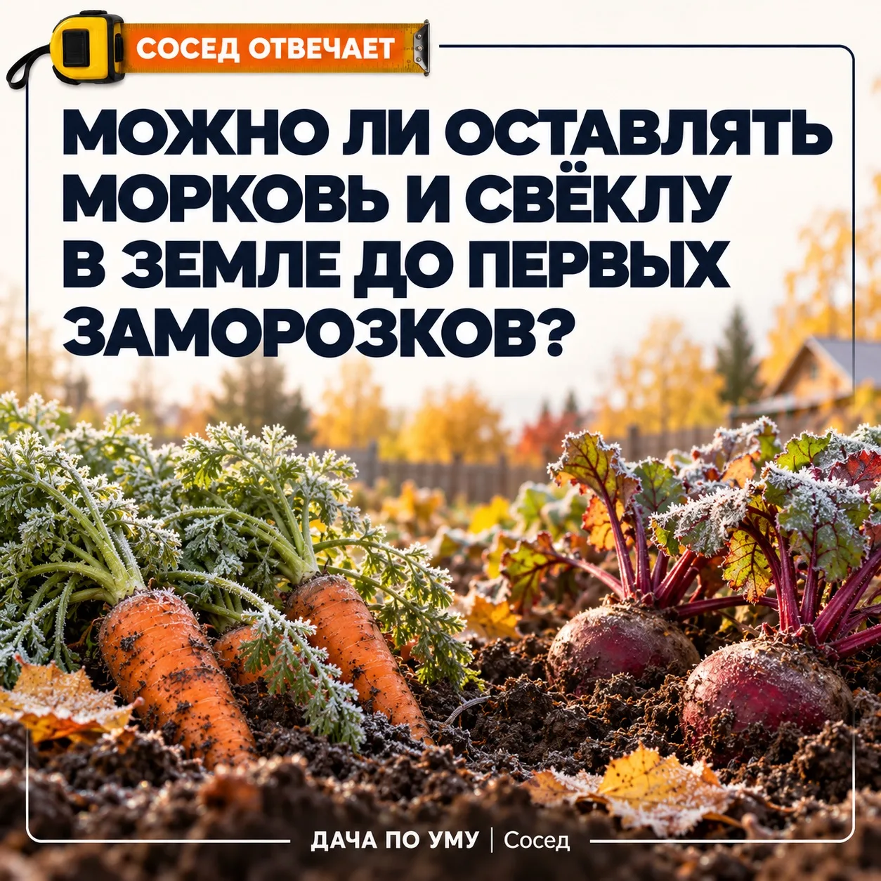 Короткий ответ: до лёгкого заморозка — можно, но морковь и свёкла переносят холод по-ра...