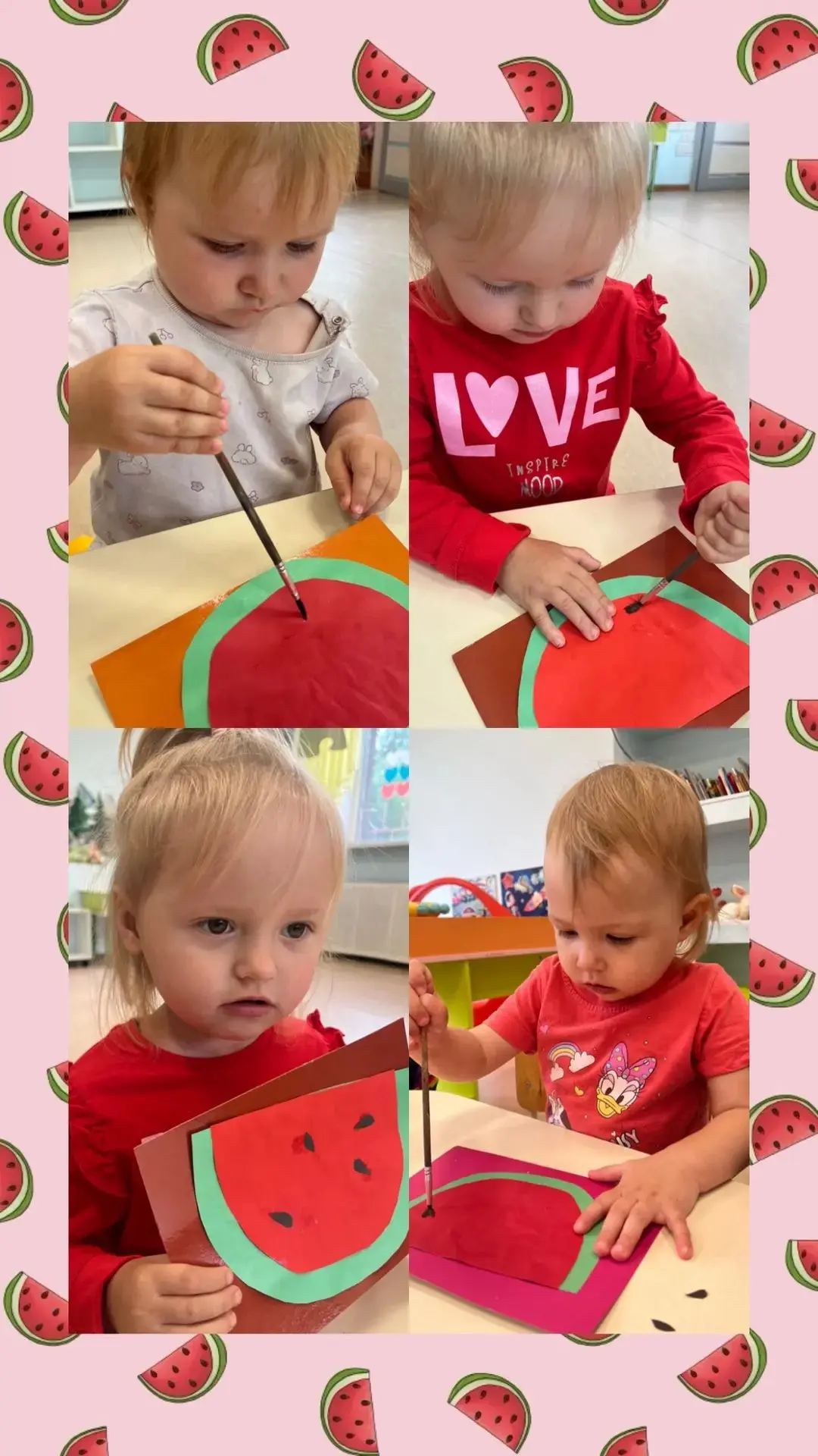 🍉 Сочные арбузы — своими руками! 🍉
Никаких красок — только цветная бумага, ножницы, клей и море фа