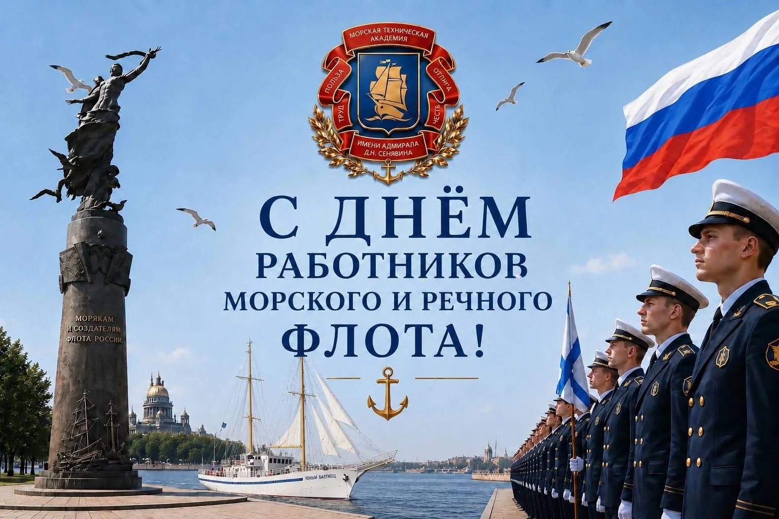 Уважаемые работники морского и речного флота!
От имени Морской технической академии имени адмирала Д