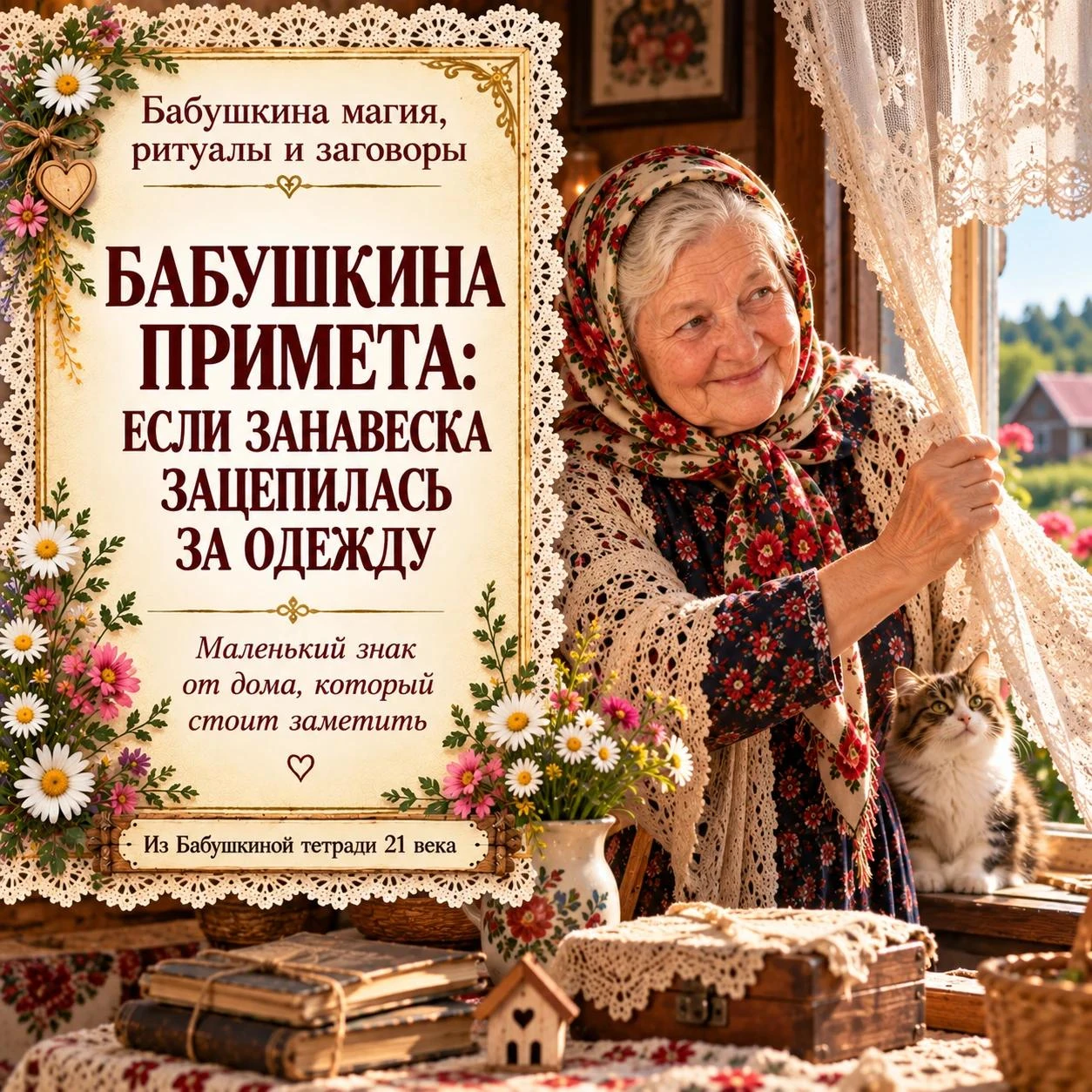🪟 БАБУШКИНА ПРИМЕТА: ЕСЛИ ЗАНАВЕСКА ЗАЦЕПИЛАСЬ ЗА ОДЕЖДУ