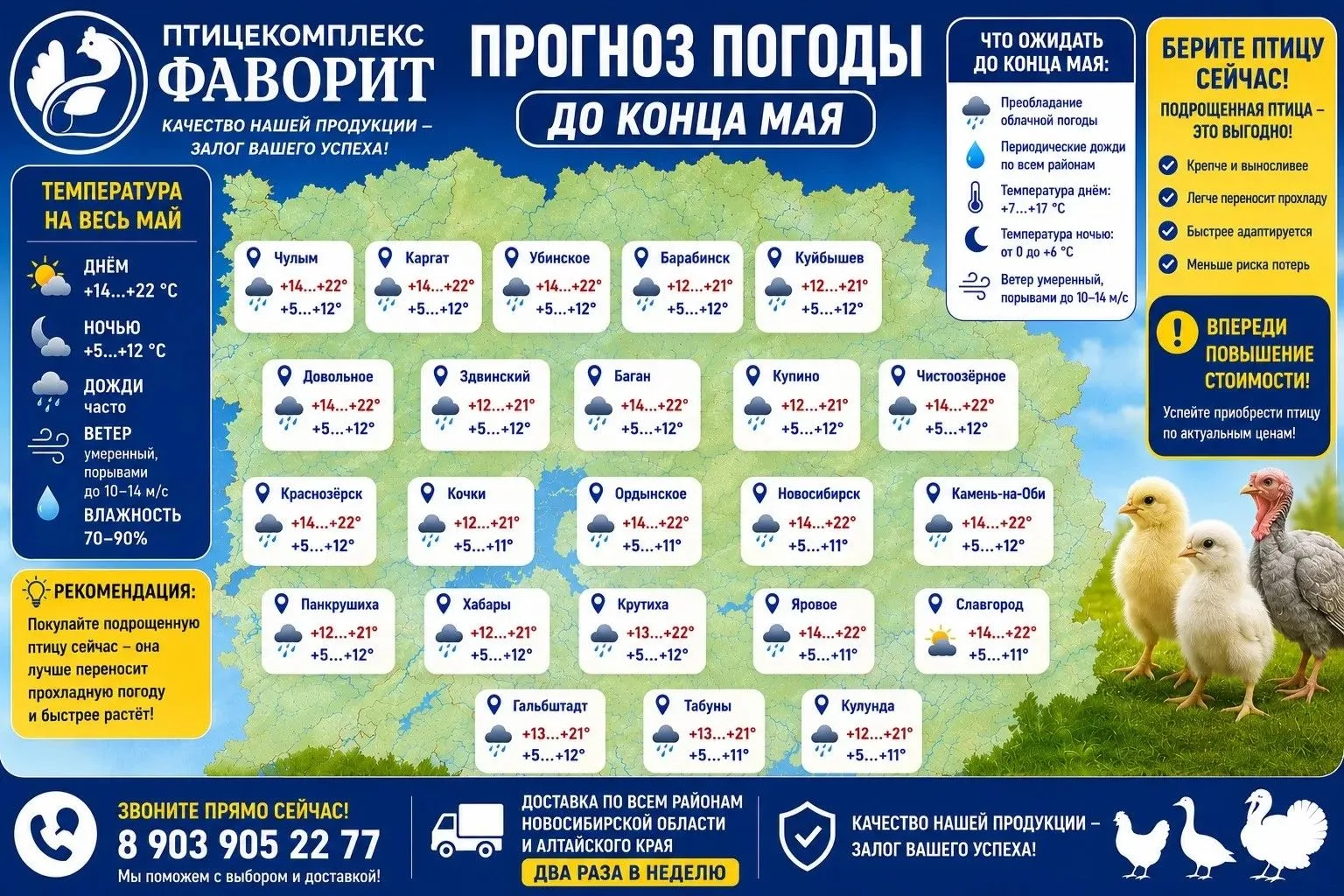 🤝Поделитесь этим сообщением с ДРУЗЬЯМИ!

🔔 Подписывайтесь на наш канал МАХ: 
ПТИЦЕКОМПЛЕКС ФАВОРИТ