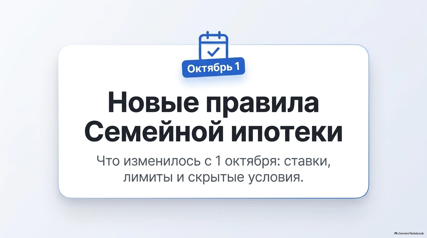 Сегодня начали действовать новые правила льготной семейной ипотеки. Собрали самое важно...