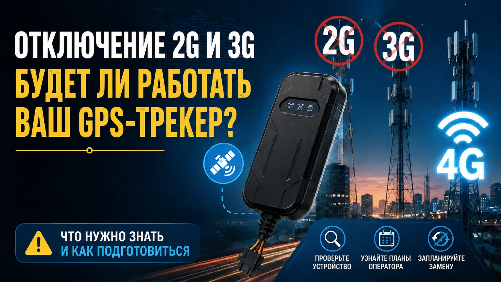 📡 Отключают 2G и 3G. Что будет с GPS-трекерами?