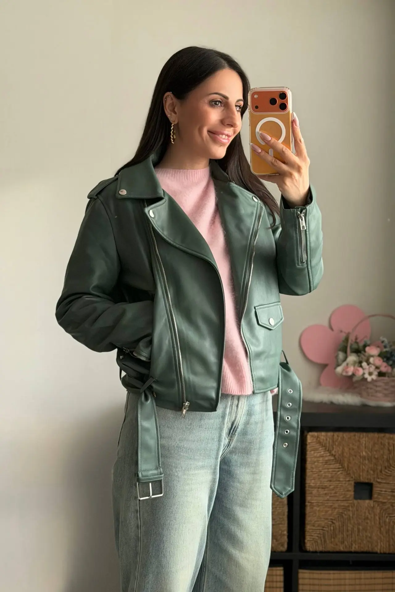 Куртка из искусственной кожи как в Zara