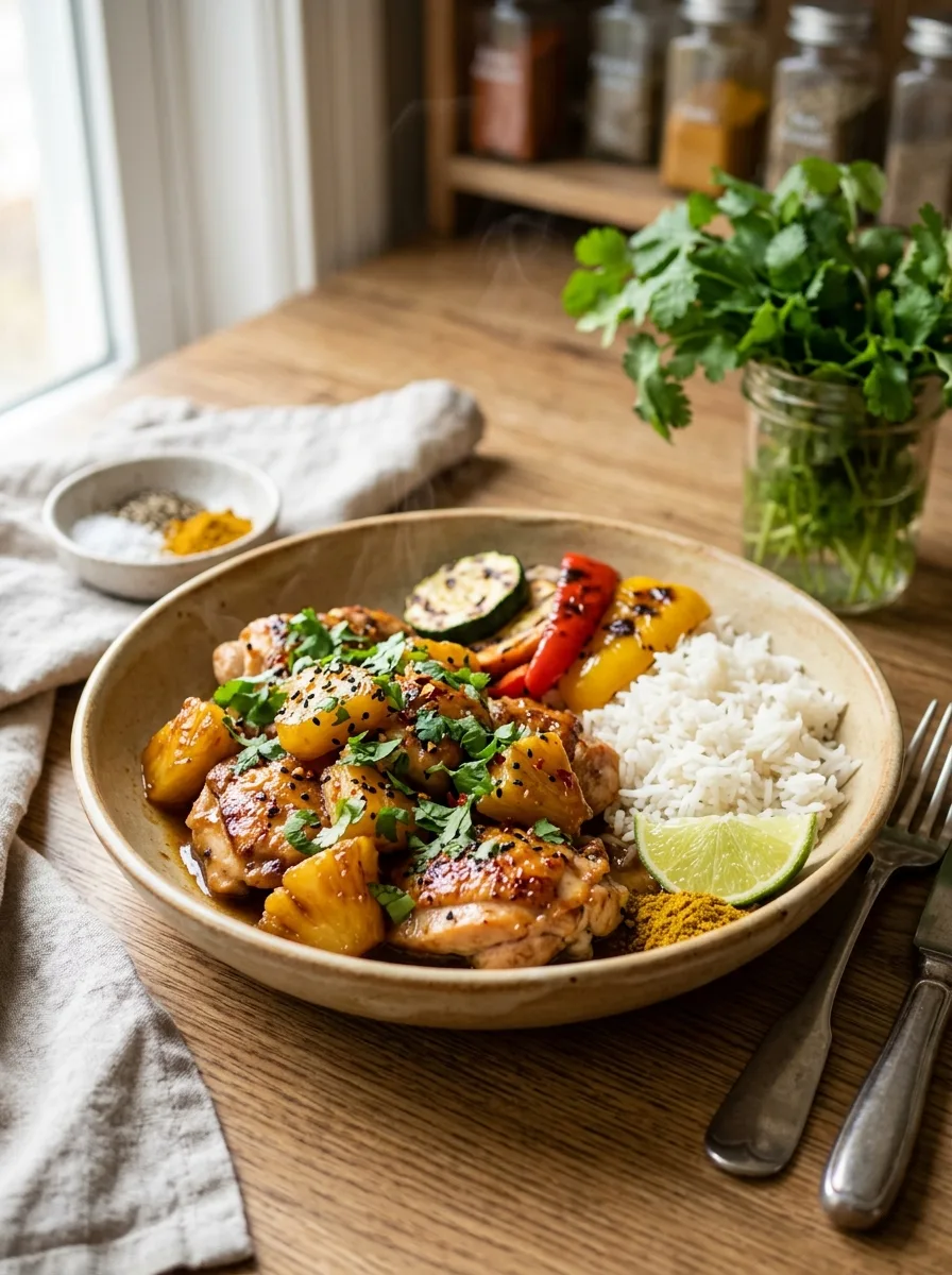 🍗 Курица с ананасами — сочный обед с тропическим настроением! 🌴