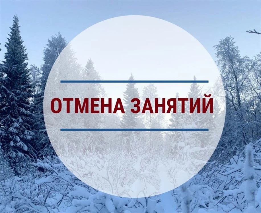 Информация для родителей!  ОТМЕНА ЗАНЯТИЙ С 1 ПО 4 КЛАСС  27 февраля 2026 года в связи с понижением 