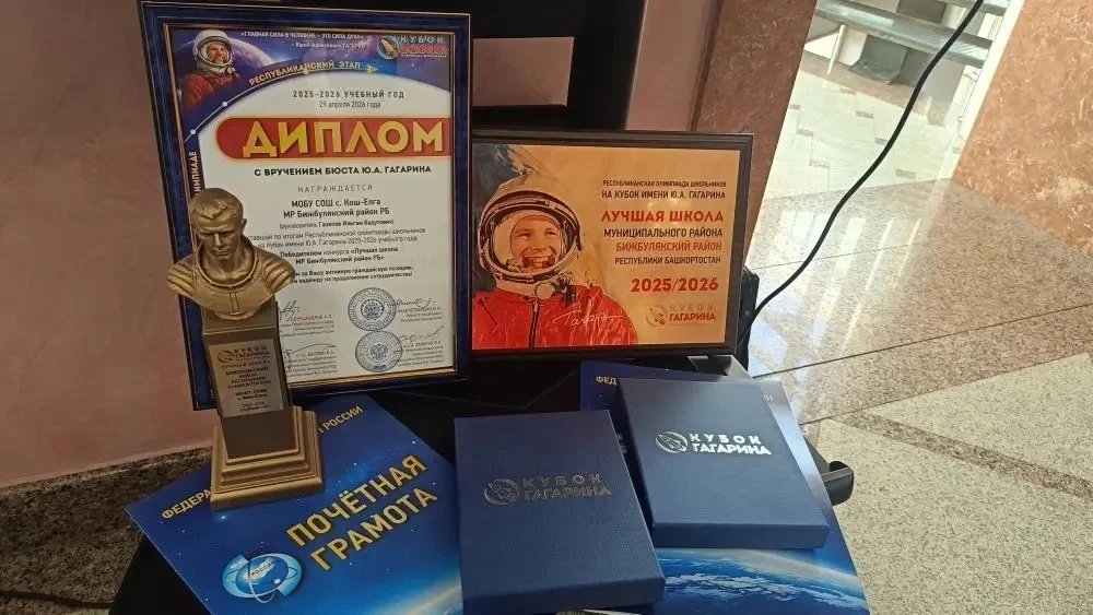 НАША ШКОЛА — ЛУЧШАЯ В БИЖБУЛЯКСКОМ РАЙОНЕ ПО ИТОГАМ ОЛИМПИАДЫ ИМ. Ю.А. ГАГАРИНА