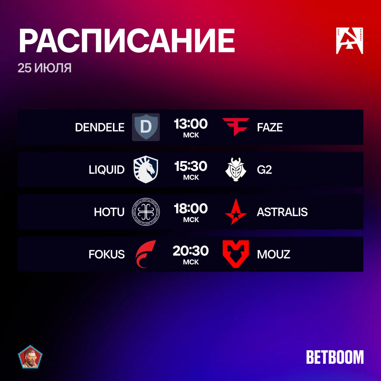 📆 Расписание второго тура BLAST Bounty