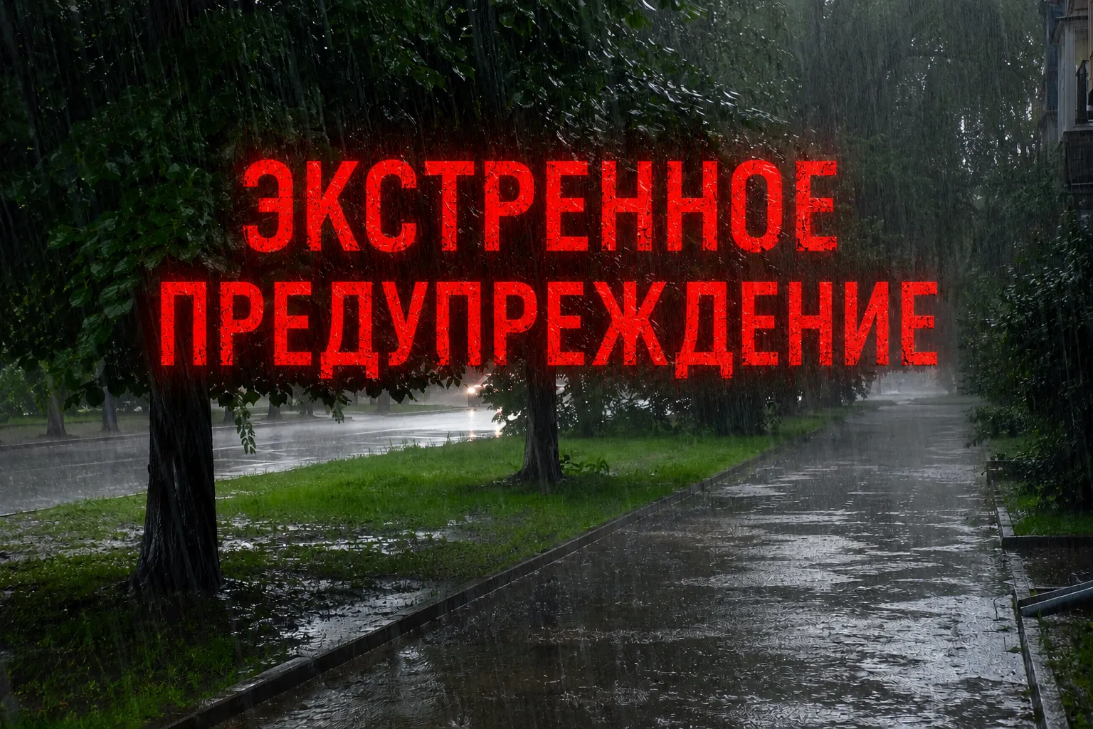Внимание! В ближайший час местами по Республике Мордовия ожидается сильный дождь. 09 августа 2026 го