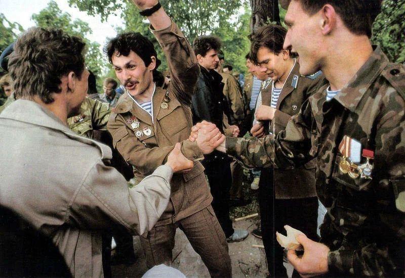 Встреча ветеранов Афгана, Москва, 1990 год.