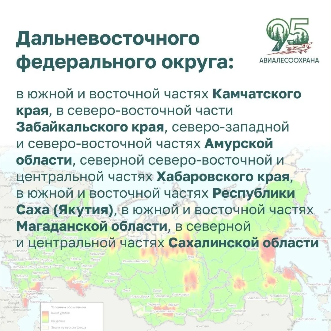 Федеральной Авиалесоохраной на основе данных Росгидромета подготовлен вероятностный про...