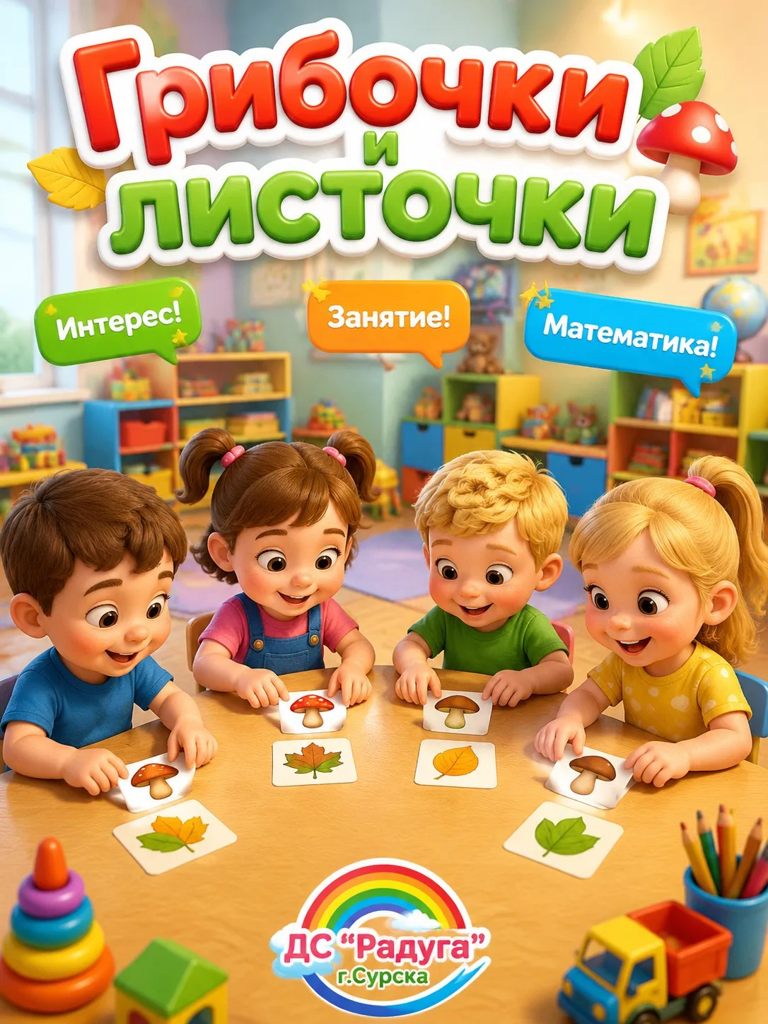 🍂 Осеннее приключение детей средней группы детского сада «Радуга» г. Сурска! 🍁