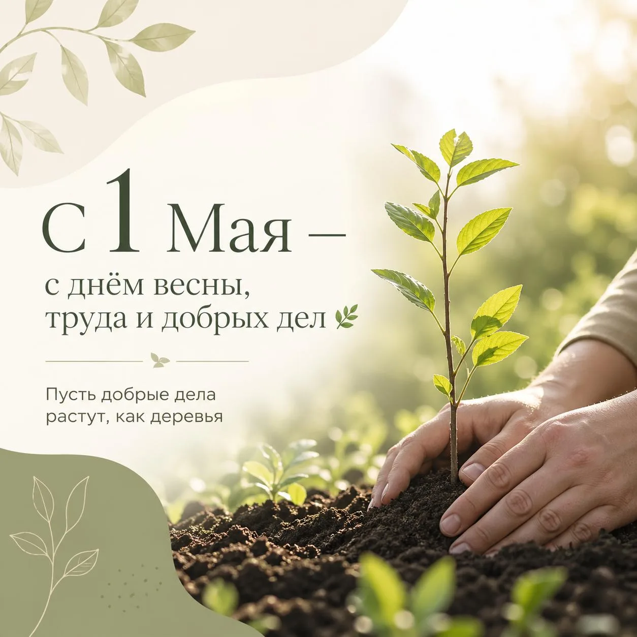 С 1 Мая — с праздником весны, труда и тёплых дел 🌿

В мае природа будто заново напоминает нам: всё 