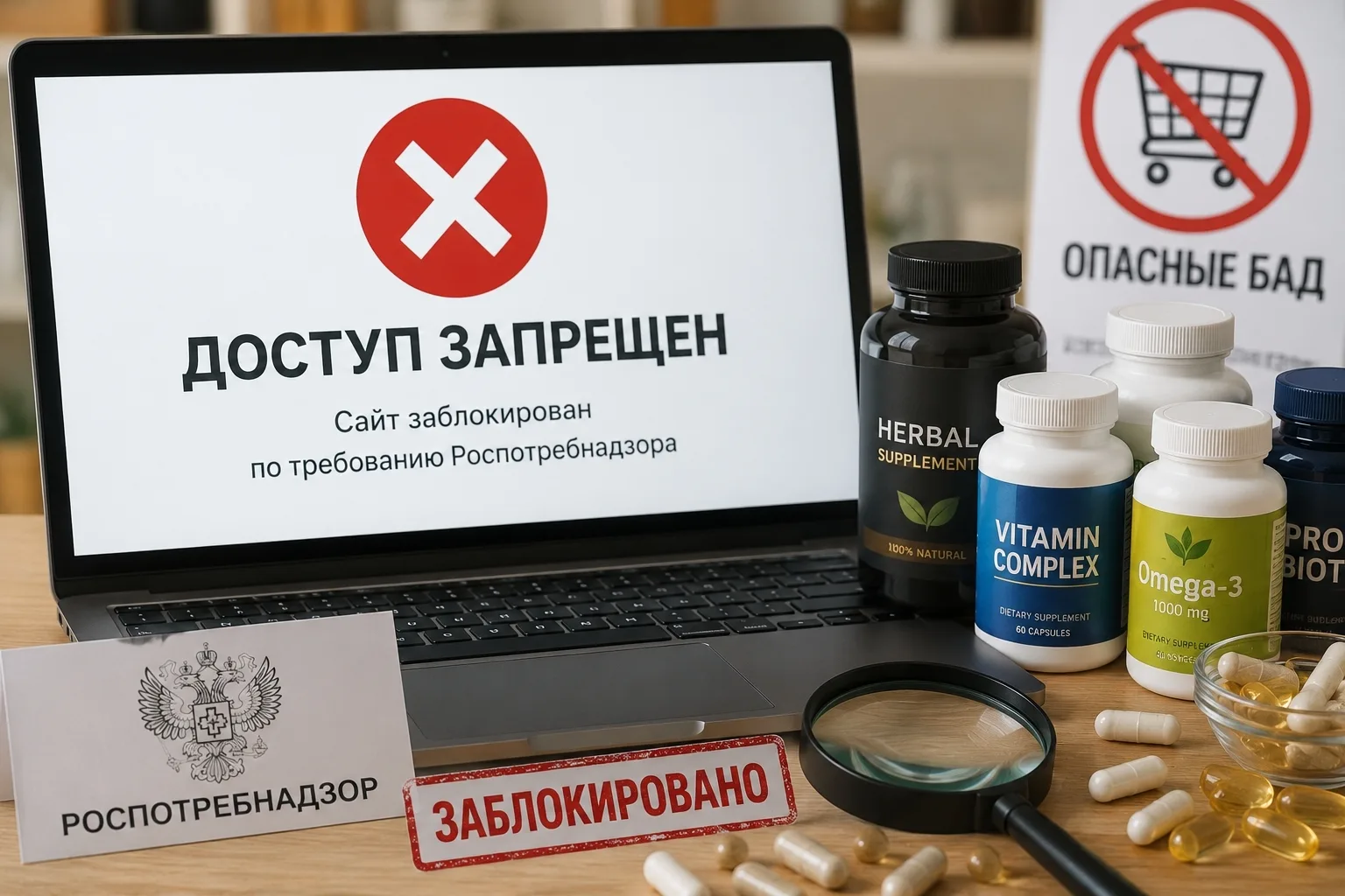 🚫 Роспотребнадзор заблокировал 18 тысяч сайтов с опасными БАДами. 

Роспотребнадзор закрыл доступ п