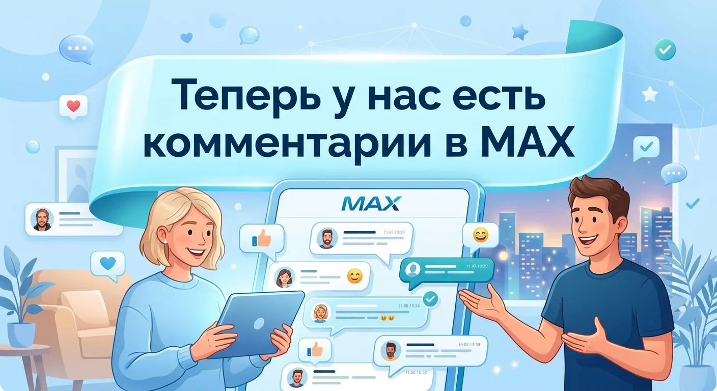 🎉Отличная новость! В МАКс появились комментарии! 

Теперь под постами можно оставлять не только лай