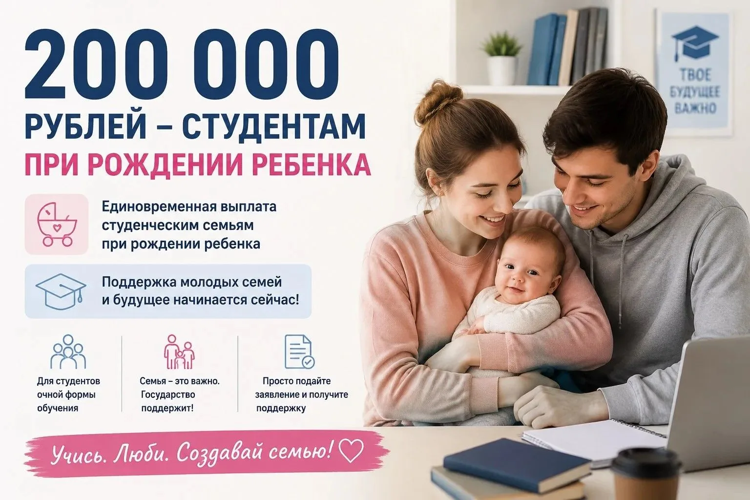 🤱🧑‍🍼Новая мера поддержки для студенческих семей Владимирской области