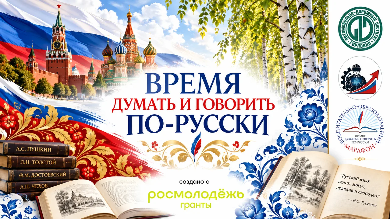 🗣️ “Время думать и говорить по-русски”: новый масштабный проект для молодежи!