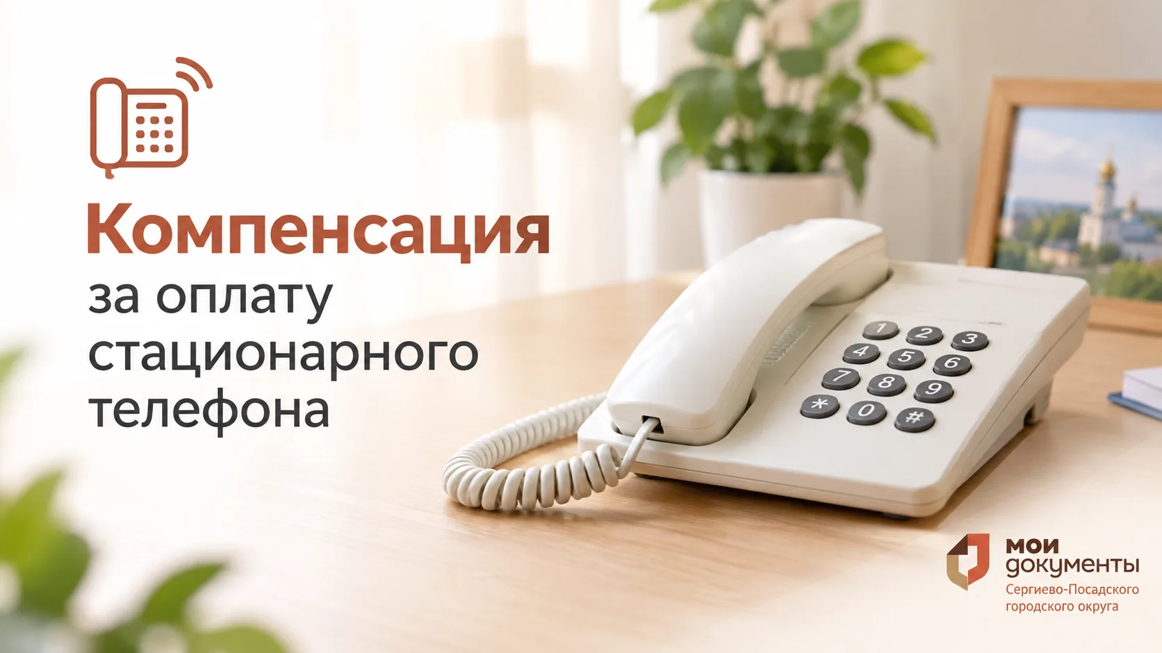 📞 Компенсация за оплату стационарного телефона — онлайн