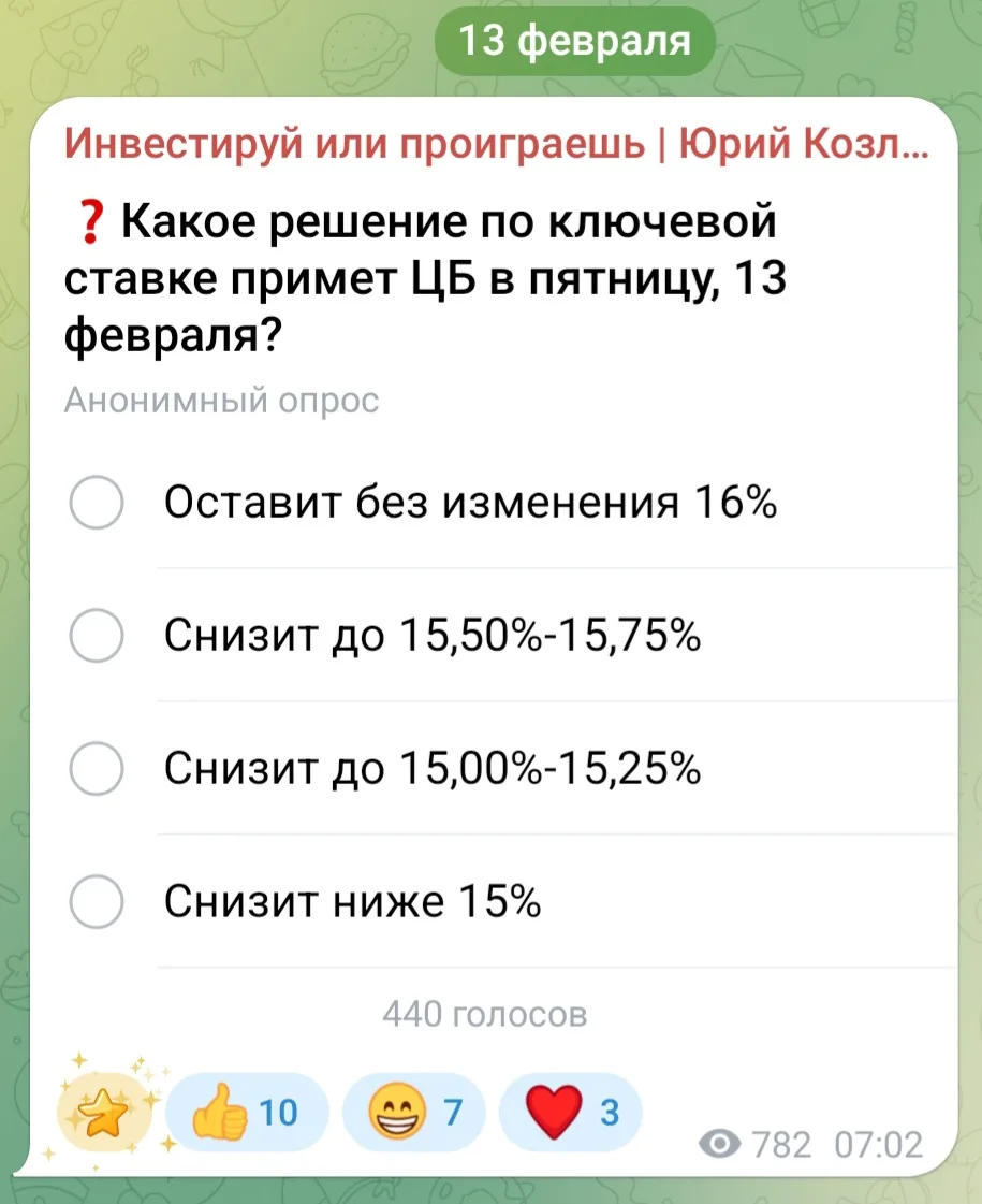 📊 Друзья мои, нас тут в MAX ещё не так много, поэтому для чистоты эксперимента ваш прогноз по ключев