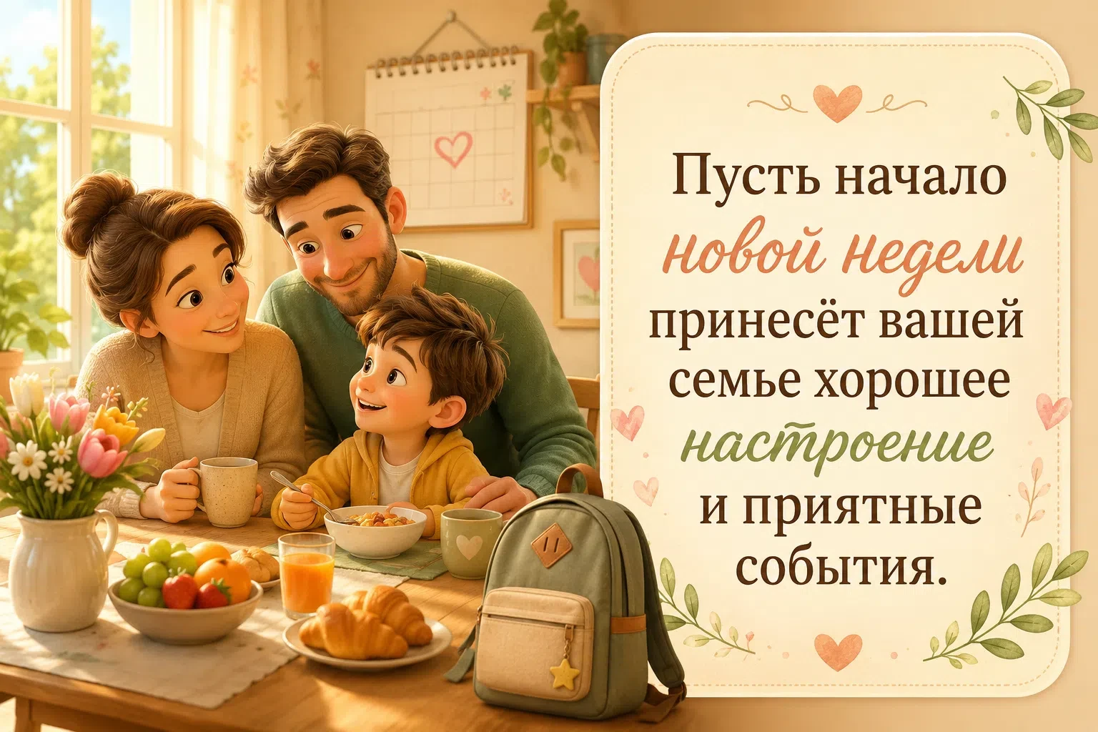 Родителям — побольше сил и поводов улыбаться! 💛 Пусть неделя будет спокойной, а каждый...