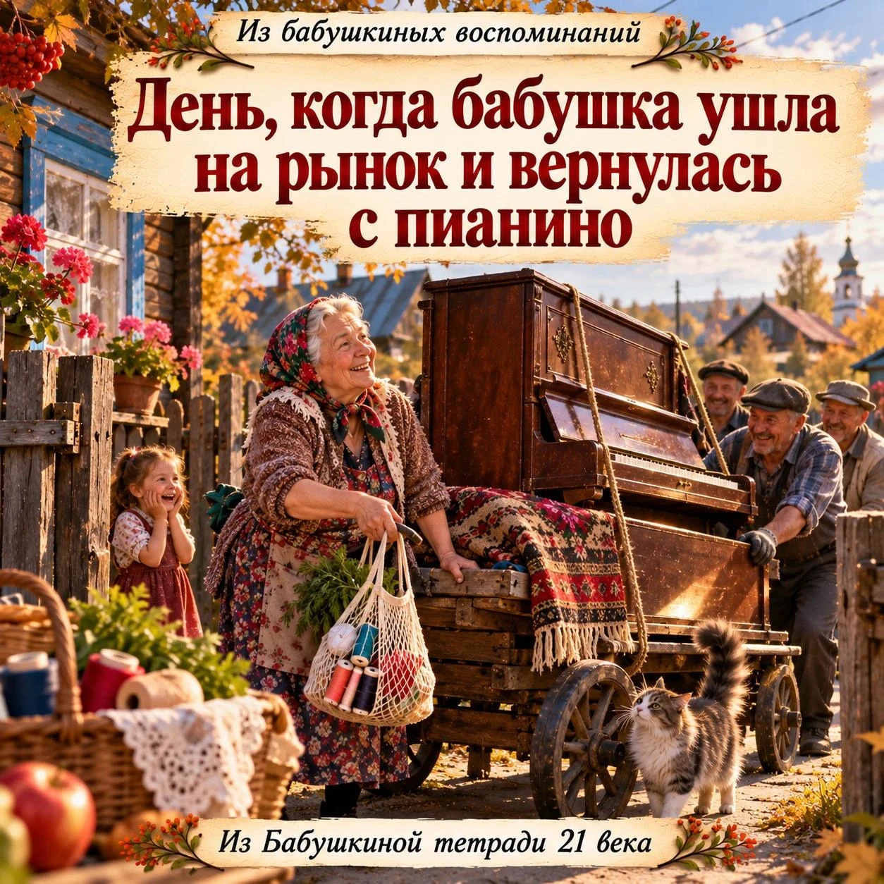 История «День, когда бабушка ушла на рынок и вернулась с пианино»