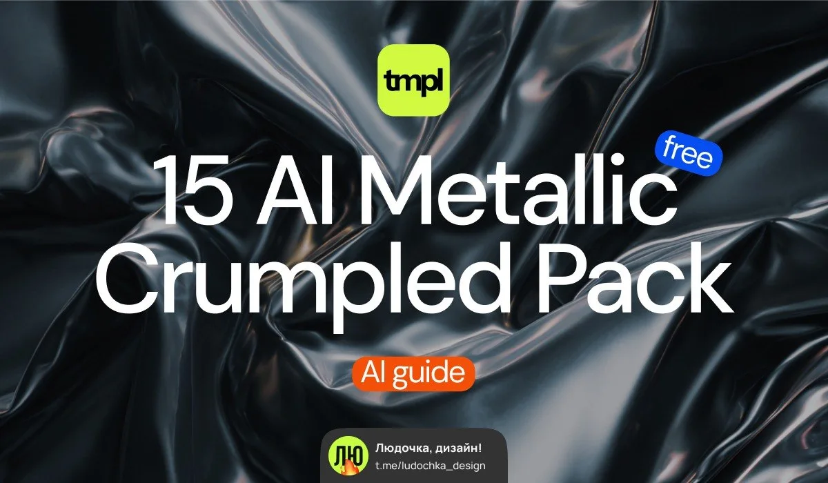 Metallic Crumpled Backgrounds Pack