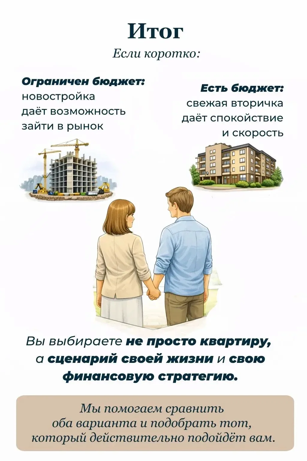 🏠 Новостройка или свежая вторичка?  Сейчас эти варианты часто одинаковы по уровню, району и инфрастр