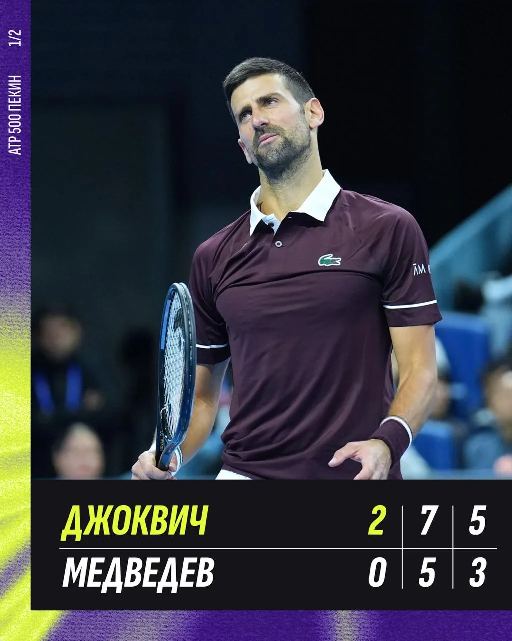 🔥 Джокович снова в финале Пекина!
