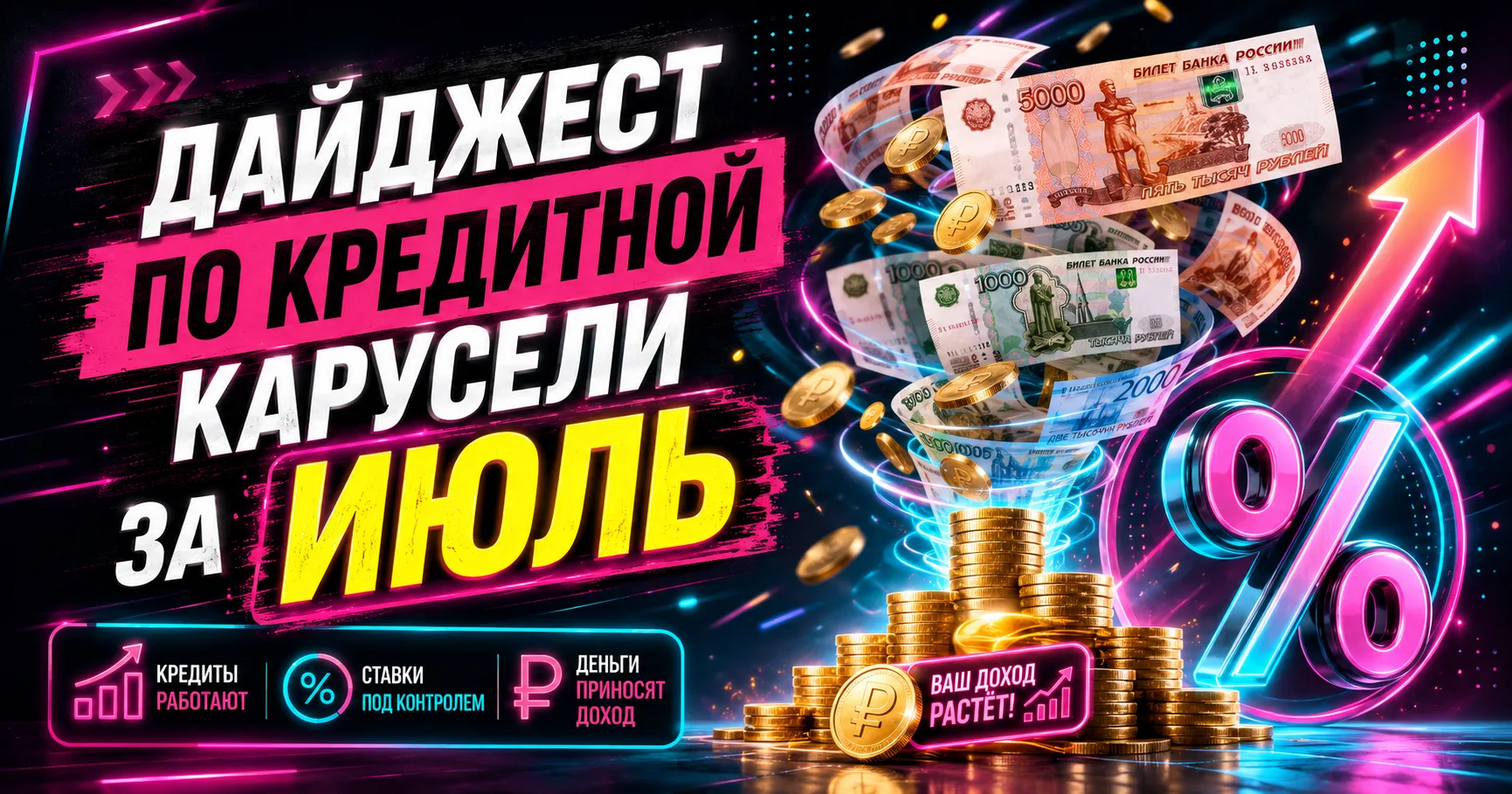 🟥 Кредитная карусель: что важного было в ИЮЛЕ

Что произошло в мире стузинга и у меня лично:

🔹 Ян