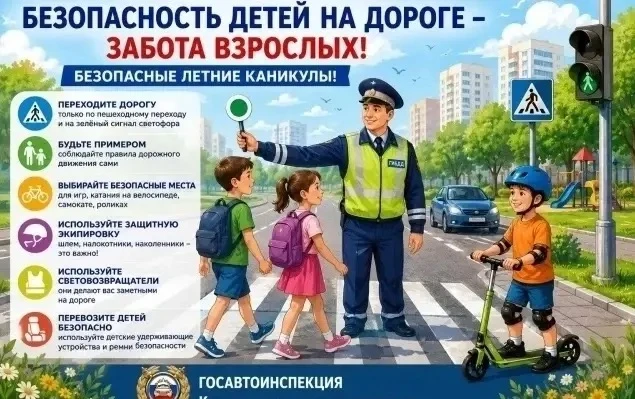 📜ПАМЯТКА РОДИТЕЛЯМ о безопасности дорожного движения в период летних каникул 
 
Уважаемые родители!