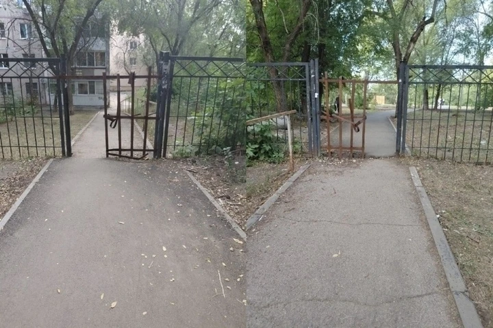 «Школьники лезут в эту дыру»: проход в заброшенный властями сквер, который недавно прев...