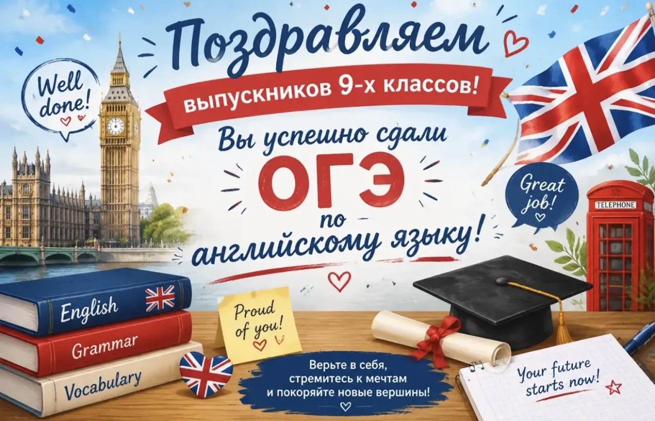 📚Английский на отлично: гордимся нашими девятиклассниками!