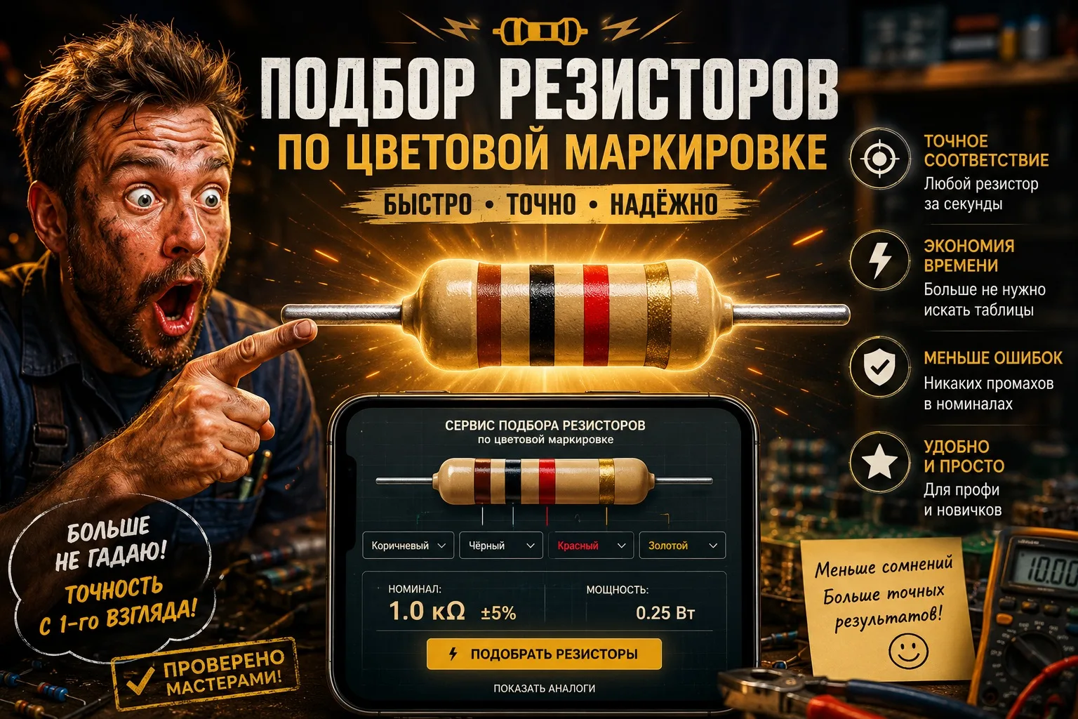 🔥 Почему у новичков горят модули после “замены резистора”?