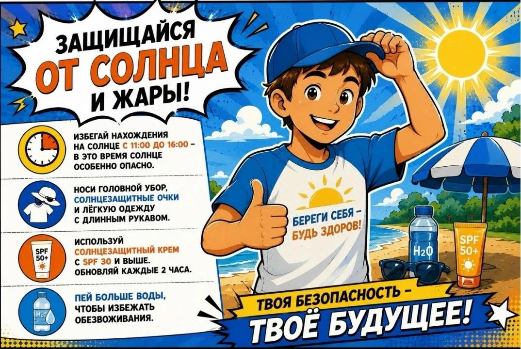 ☀️ Солнце — друг, но с характером! Ультрафиолет полезен в меру, но без защиты может навредить коже.

