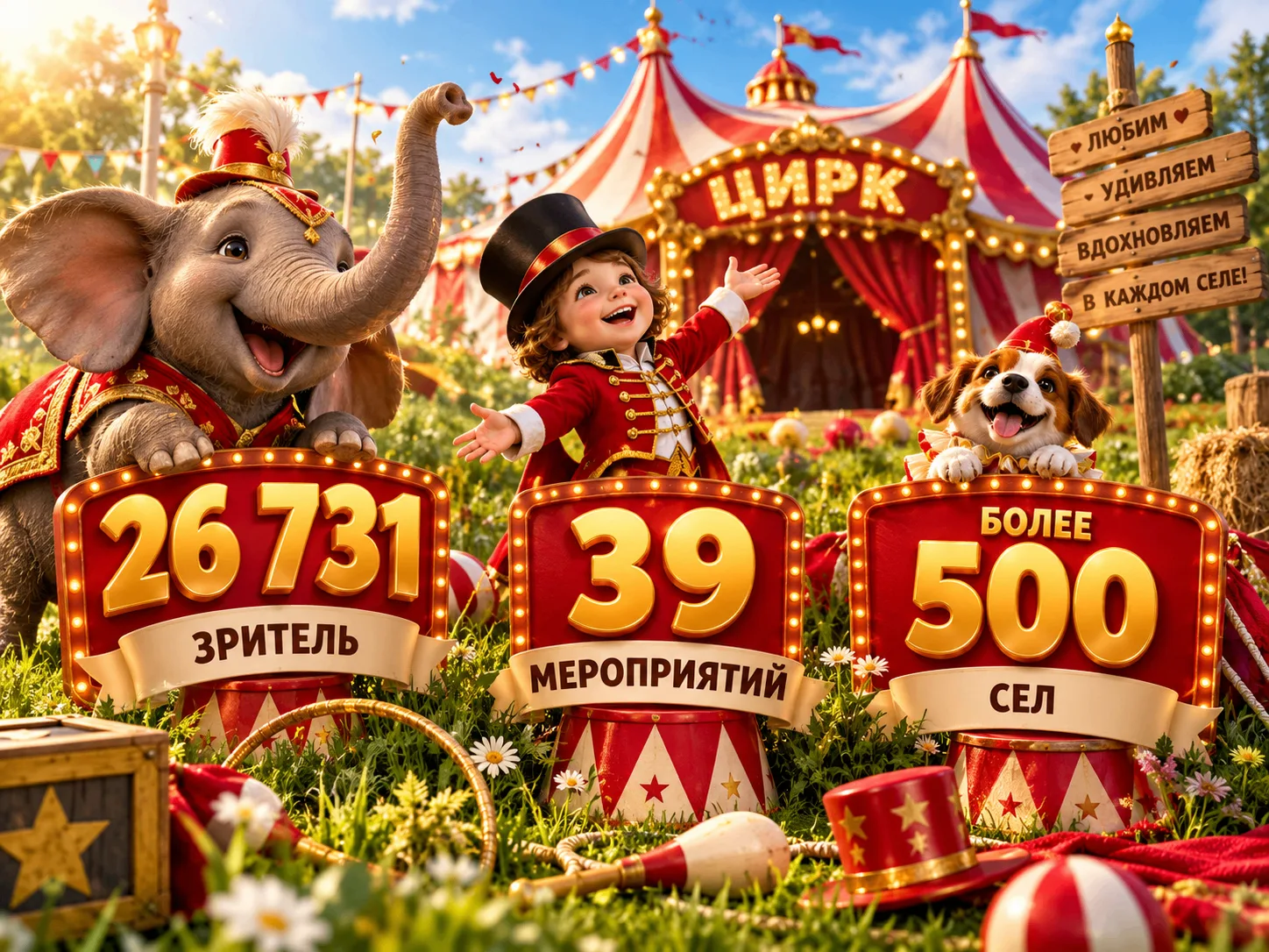 «Цирк – детям села» завершил очередной сезон!🎪🎉