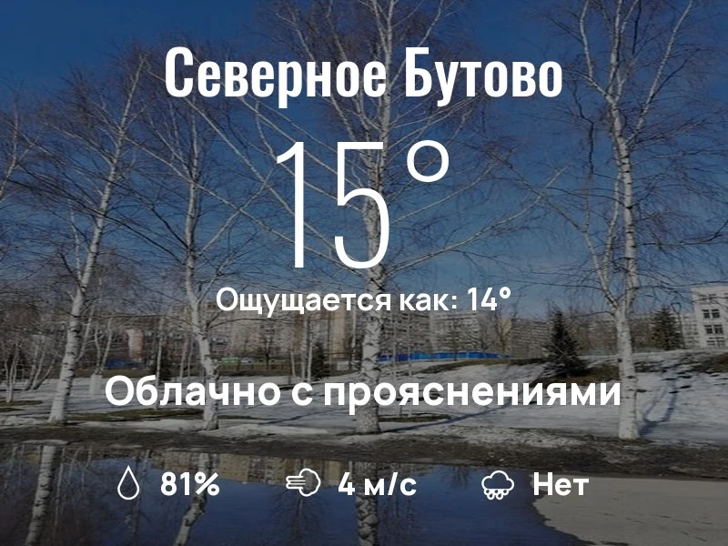 Что с погодой в Северном Бутово?