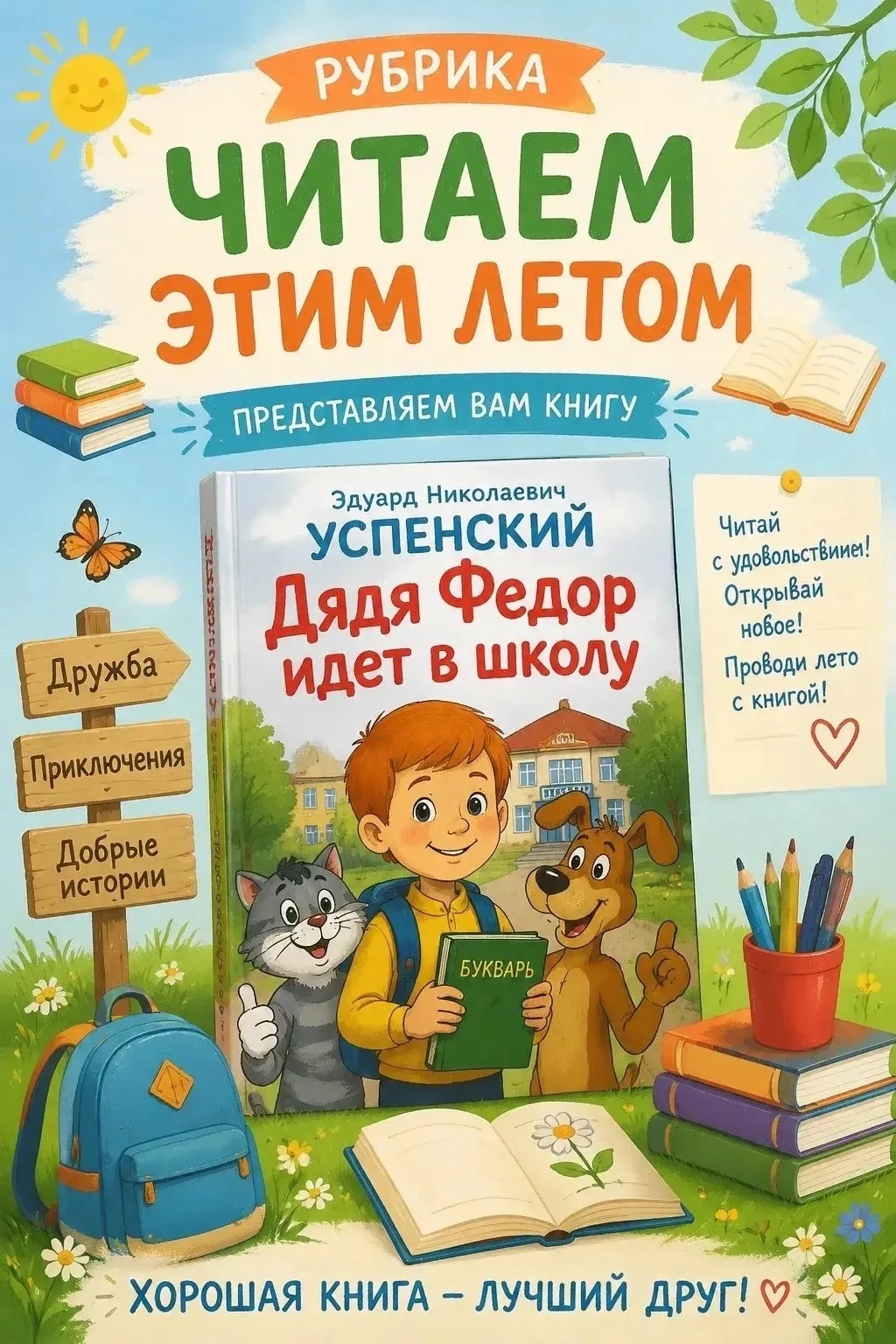 Лето — время для уютных историй!
Добрые истории о дружбе и приключениях подарят хорошее настроение и