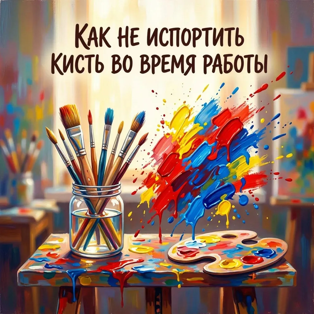 Как не испортить кисть во время работы?