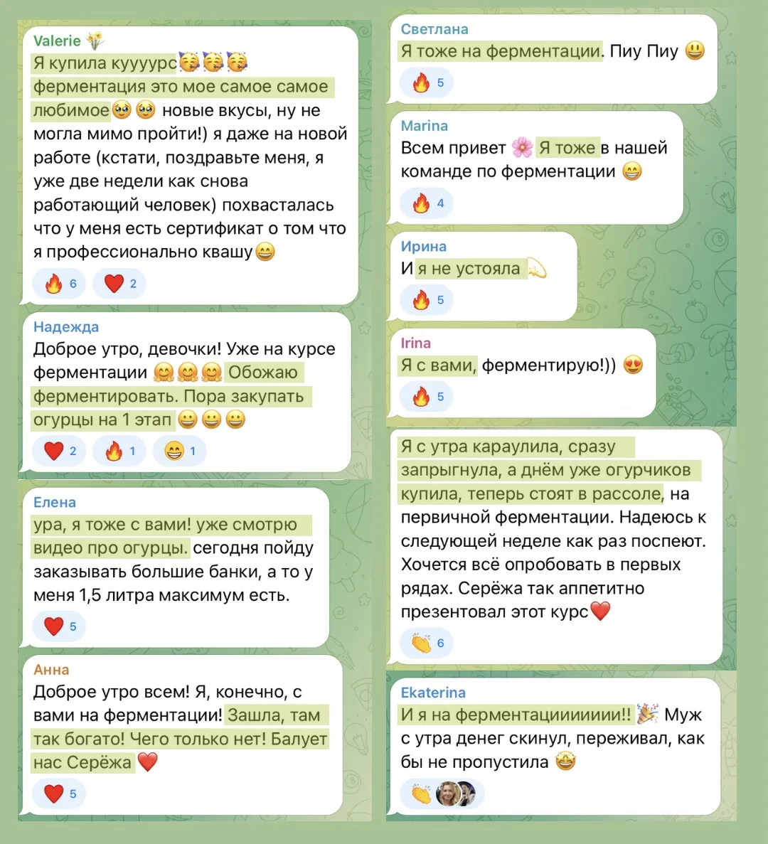 Мои!!!

Компания у нас на «Летнюю ферментацию» собирается что надо 🫂🥰

Девочки уже присматривают б
