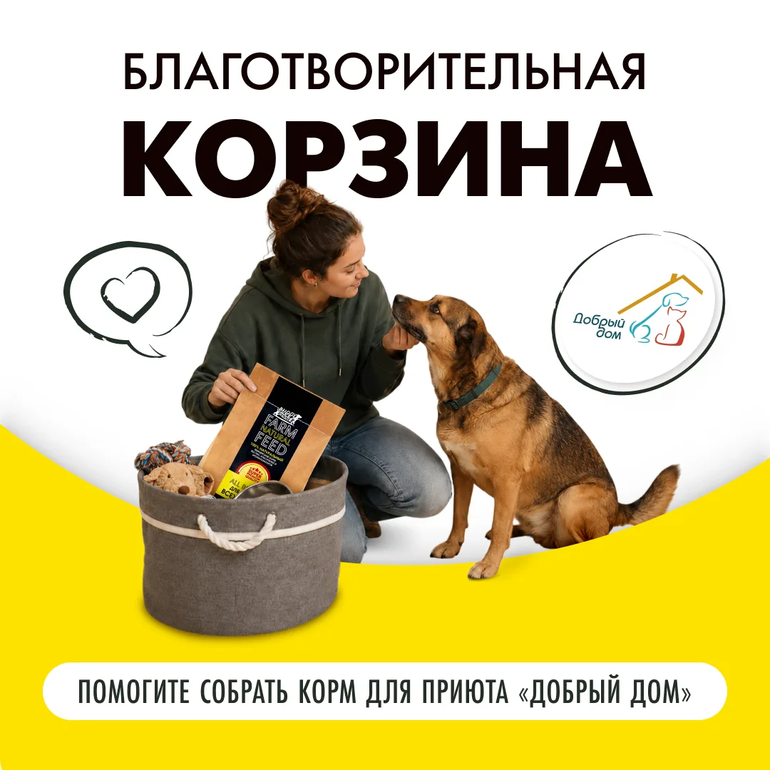 Через 4 часа заканчивается «корзина помощи приютам» для АНО ДОБРЫЙ ДОМ, Белгородская область. "Добры