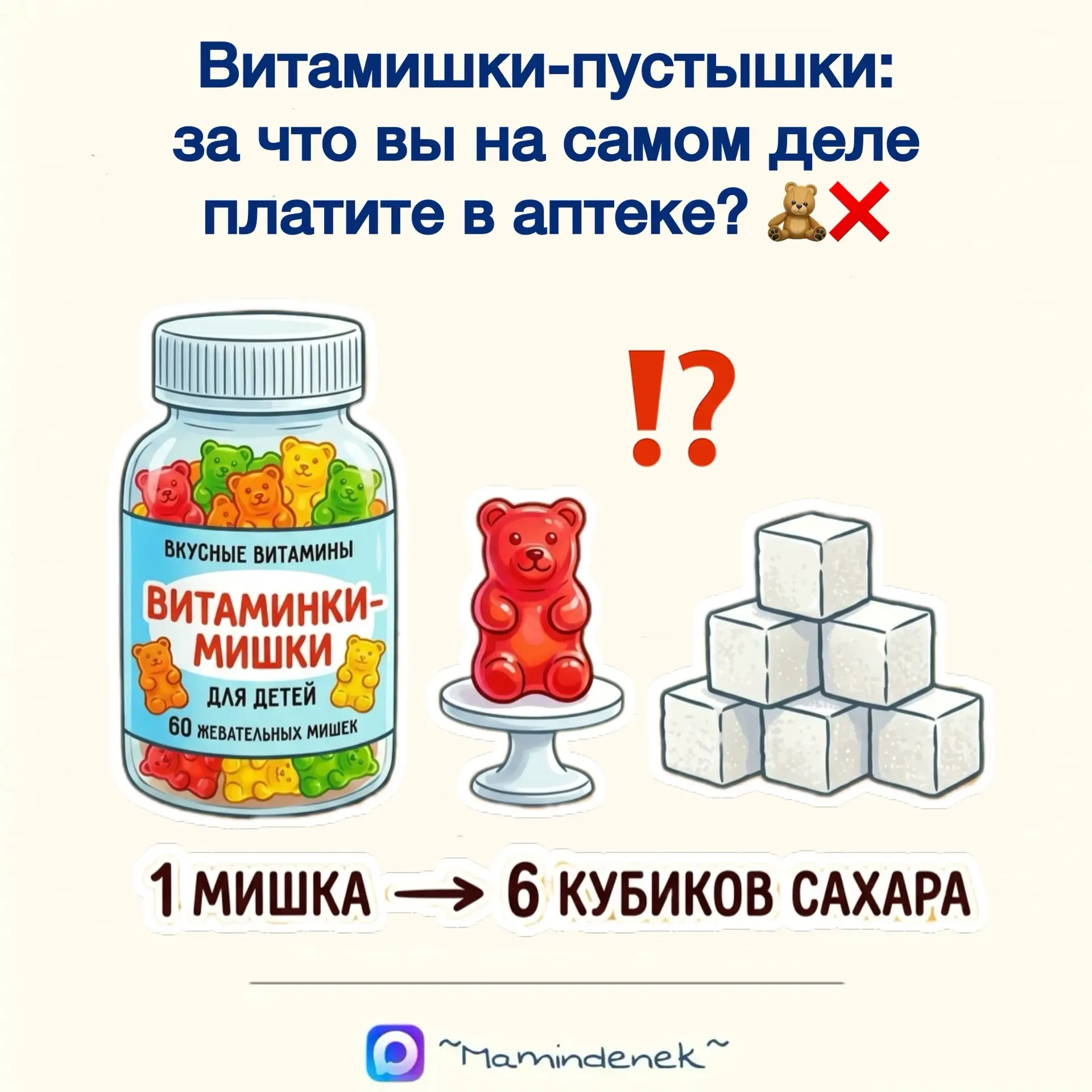 «Ну он же не ест овощи, пусть хоть витаминки пожует», — думает мама, покупая очередную ...